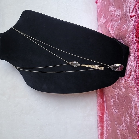 Jewelry - Elegant, Double Crystal, Long Necklace